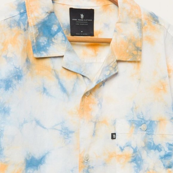 TIE DYE POPLIN CAMP SHIRT - Picture 5 of 6